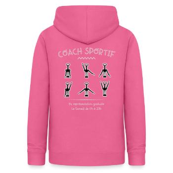 Sport am Sonntag - Frauen Hoodie - Pink - Hinten - AI Model Female 172 light (172cm)