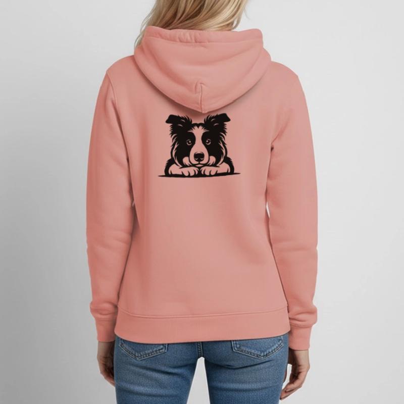 Conception vectorielle de border collie couché Sweat à capuche Femme