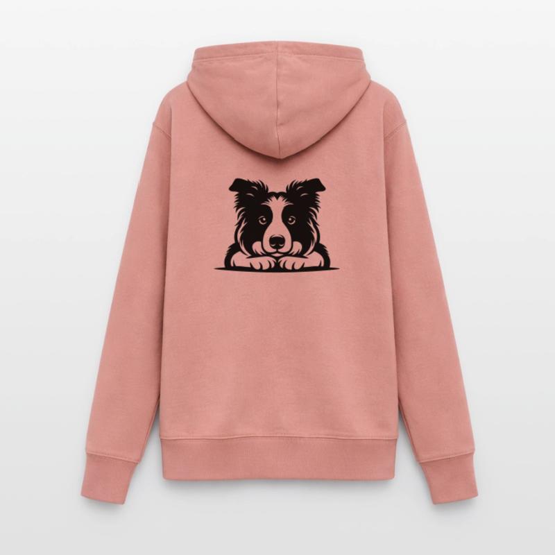 Conception vectorielle de border collie couché Sweat à capuche Femme