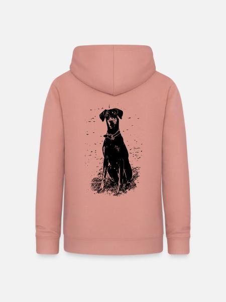 Dobermann Hunde - Frauen Hoodie - Altrosa