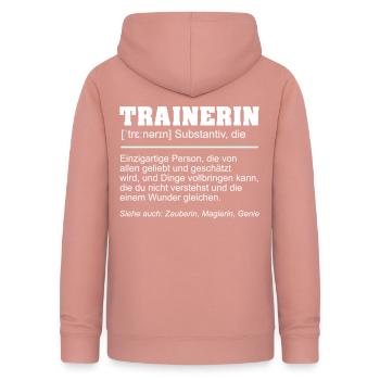 Trainerin Definition - Frauen Hoodie - Altrosa - Hinten - AI Model Female 172 light (172cm)