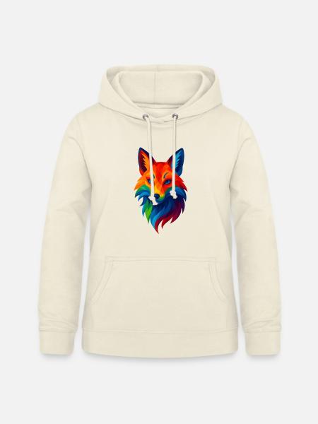 WPAP Stil Tiere - Kitsune Fuchsgeist - Frauen Hoodie - Vanille-Milchshake
