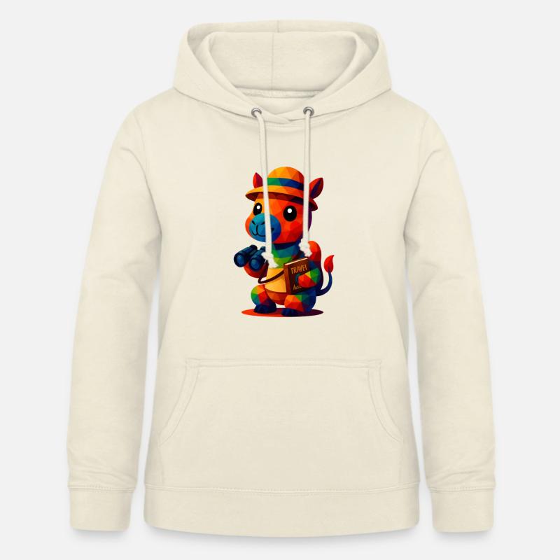 WPAP Polygon Style Animals Camel Travel Guide - Women's Hoodie - vanilla