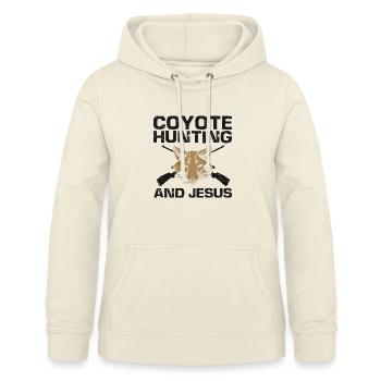 Conception de coyote pour les réacteurs de coyote - Sweat à capuche Femme - vanille - Devant - AI Model Female 172 light (172cm)