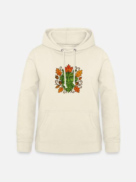 Herbstlicher Greenman - Frauen Hoodie - Vanille-Milchshake