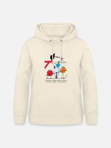 Warum es mit Shadoks einfach machen! - Frauen Hoodie - Vanille-Milchshake