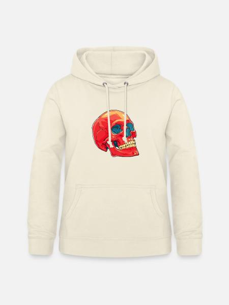 Totenkopf Skull - Frauen Hoodie - Vanille-Milchshake