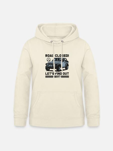 Geschlossene Straße Jeep Design - Frauen Hoodie - Vanille-Milchshake