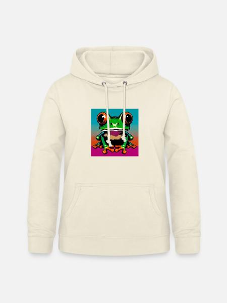 Frosch - Frauen Hoodie - Vanille-Milchshake