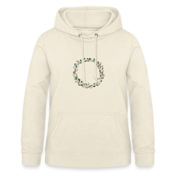 Rot Grüner Kranz - personalisierbar - Frauen Hoodie - Vanille-Milchshake - Vorne - AI Model Female 172 light (172cm)