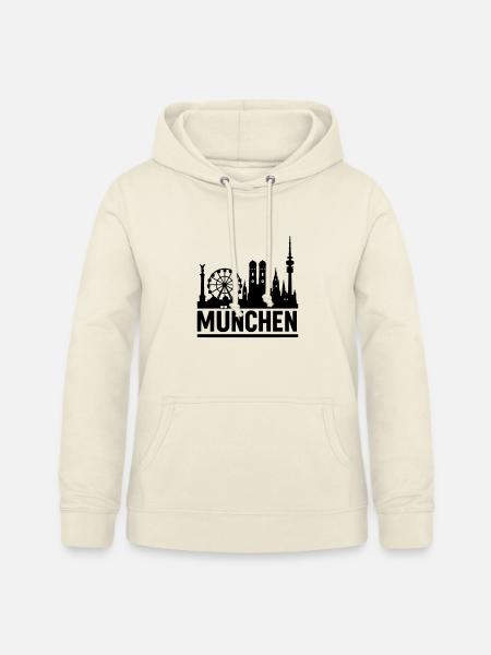 München Munich Silhouette Skyline - Frauen Hoodie - Vanille-Milchshake