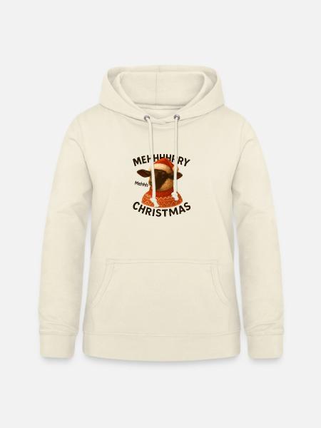 Meh Weihnachts-Schaf-Pullover - Frauen Hoodie - Vanille-Milchshake