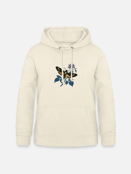 Sphinx Nächtlicher Botanischer Schädel - Frauen Hoodie - Vanille-Milchshake