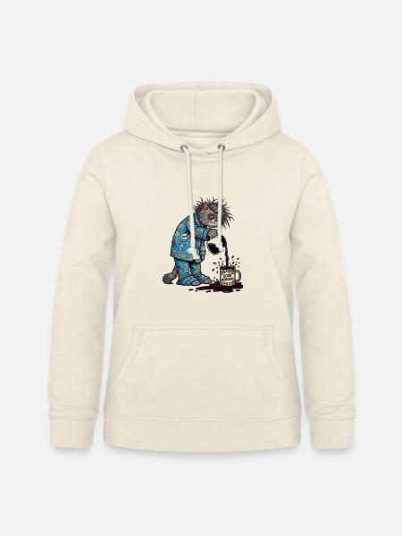 Good Morning Katze - Frauen Hoodie - Vanille-Milchshake