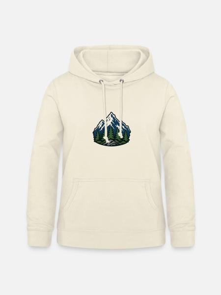 Bergwald Patch - Frauen Hoodie - Vanille-Milchshake