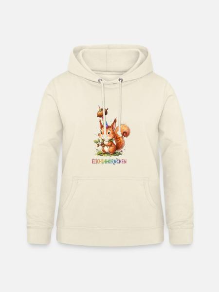 Einhorn Eichhörnchen Eich(ch)nörnchen - Frauen Hoodie - Vanille-Milchshake