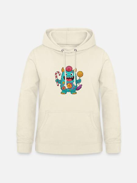 Niedliches Suessigkeiten Monster - Frauen Hoodie - Vanille-Milchshake