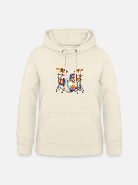 Farbexplosion Schlagzeug-Set - Frauen Hoodie - Vanille-Milchshake