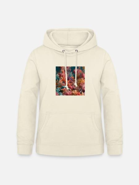 Buntes Unterwasserriff - Frauen Hoodie - Vanille-Milchshake