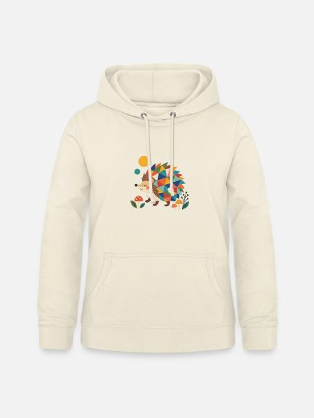 Geometrischer Igel im Regenbogenmuster - Frauen Hoodie - Vanille-Milchshake