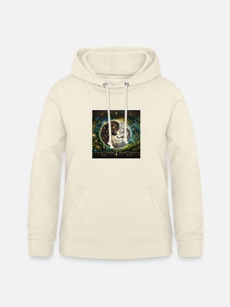 Celtic Wolves Yin Yang – Steampunk-Harmonie - Frauen Hoodie - Vanille-Milchshake