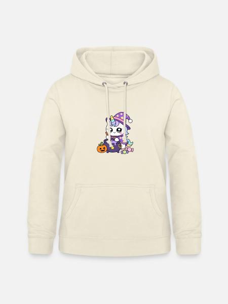 Einhornhexe mit Kessel - Frauen Hoodie - Vanille-Milchshake