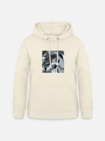 Abstraktes flüssiges Chrom - Frauen Hoodie - Vanille-Milchshake