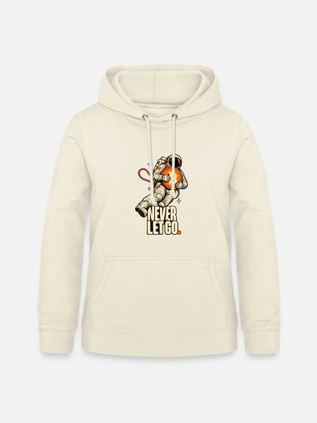 Bitcoin-Astronaut – Never Let Go - Frauen Hoodie - Vanille-Milchshake