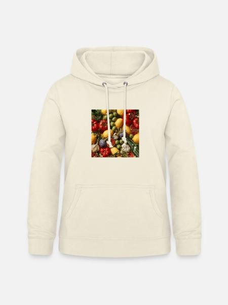 Mittelmeer-Obstkorb - Frauen Hoodie - Vanille-Milchshake