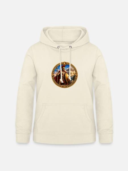 Spartanischer Krieger am Parthenon - Frauen Hoodie - Vanille-Milchshake
