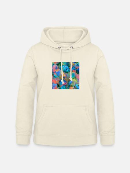 Regenbogen-Neonfisch - Frauen Hoodie - Vanille-Milchshake