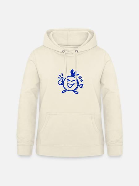 Alles Super – Zwinkernder Charakter Line Art - Frauen Hoodie - Vanille-Milchshake