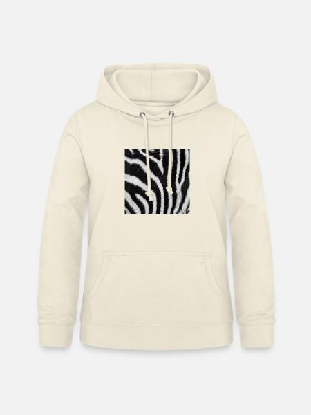 Minimalistisches Schwarz-Weiß-Zebra - Frauen Hoodie - Vanille-Milchshake