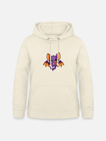 Gierige lila Fledermaus - Frauen Hoodie - Vanille-Milchshake