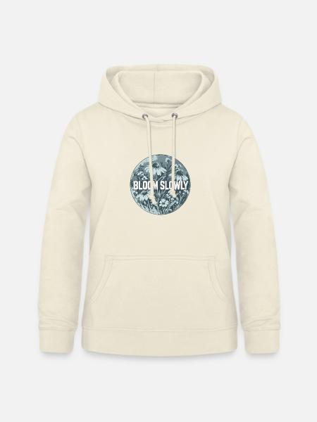 Bloom Slowly Blumenring Design - Frauen Hoodie - Vanille-Milchshake