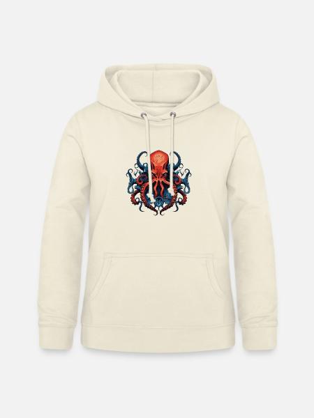 Oktopus Krake Bunt Illustration - Frauen Hoodie - Vanille-Milchshake
