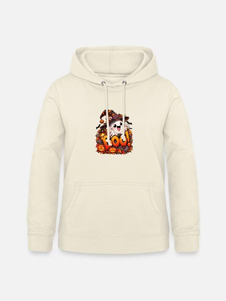 Boo Halloween Geist mit Kürbissen - Frauen Hoodie - Vanille-Milchshake
