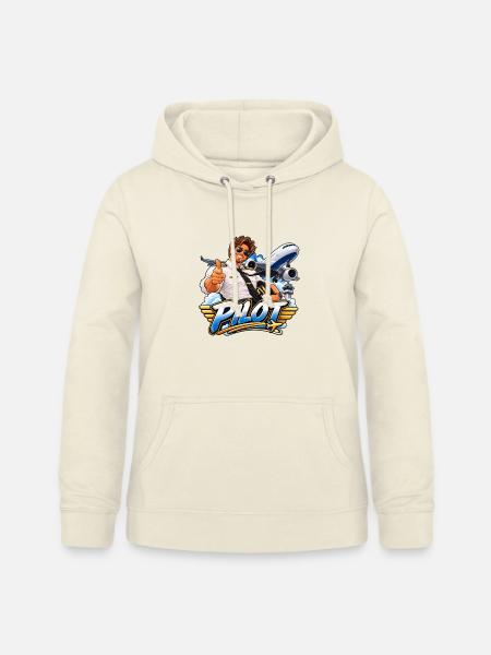 Charismatischer Cartoon-Luftpilot - Frauen Hoodie - Vanille-Milchshake