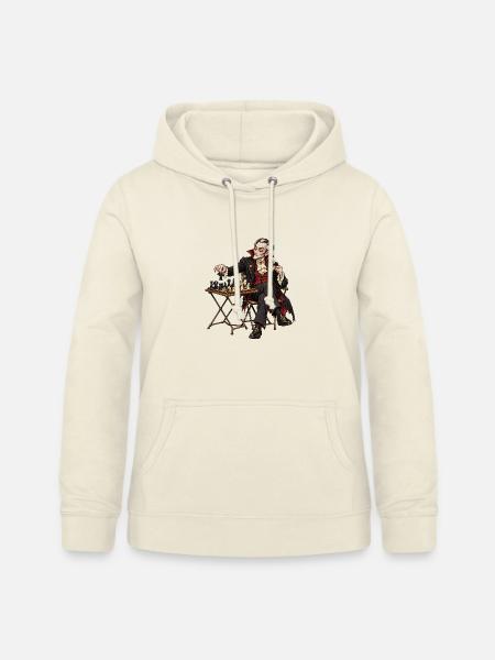Vampirischer Gentleman am Schach - Frauen Hoodie - Vanille-Milchshake