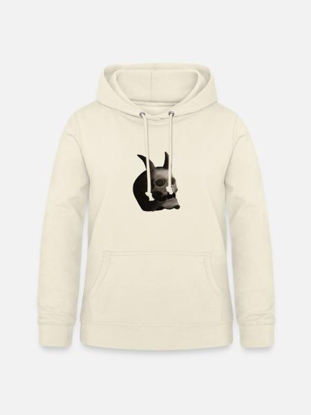 Dunkler Totenkopf mit Hörnern - Dämonenschädel - Frauen Hoodie - Vanille-Milchshake
