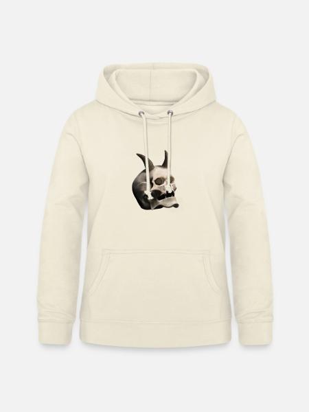 Totenkopf mit Hörnern - Teufelsschädel - Frauen Hoodie - Vanille-Milchshake