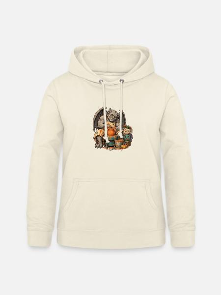 Gargoyle töpfert an der Drehscheibe - Frauen Hoodie - Vanille-Milchshake