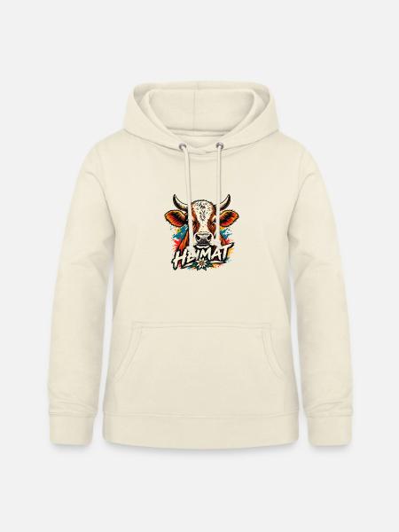 Heimat Kuh Kunstprint - Frauen Hoodie - Vanille-Milchshake