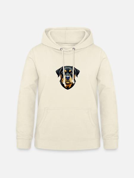 Rottweiler-Hundekopf - Frauen Hoodie - Vanille-Milchshake