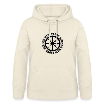 lebensrad mit mantra "om mani padme hum" - Frauen Hoodie - Vanille-Milchshake - Vorne - AI Model Female 172 light (172cm)