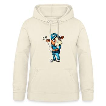 Golf de vaches - Sweat à capuche Femme - vanille - Devant - AI Model Female 172 light (172cm)