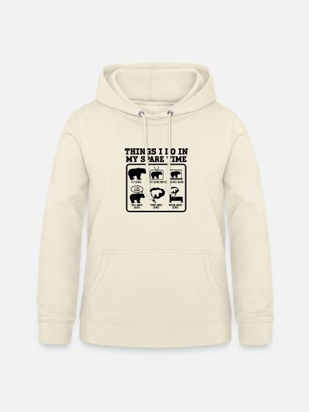 Bären Begeisterung Humor - Frauen Hoodie - Vanille-Milchshake