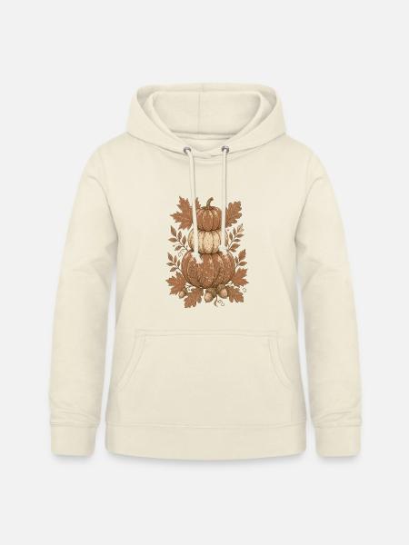 Herbstkürbis Pyramide - Frauen Hoodie - Vanille-Milchshake