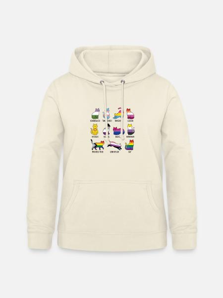 LGBTQ-Pride-Monat – Rainbow Cats - Frauen Hoodie - Vanille-Milchshake