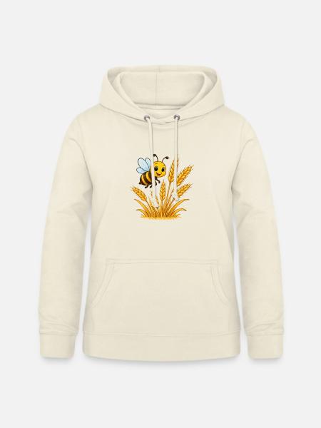 Goldene Ähren Bienen-Motiv - Frauen Hoodie - Vanille-Milchshake